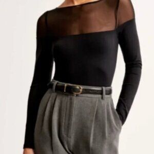 Abercrombie Long Sleeve Mesh Bodysuit